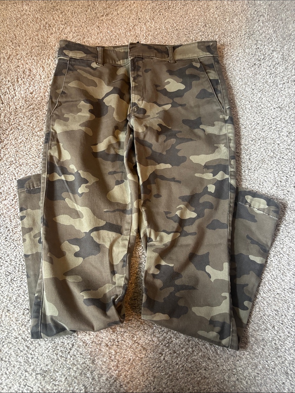Banana Republic Sloan Camo Trousers - Olive & Khaki